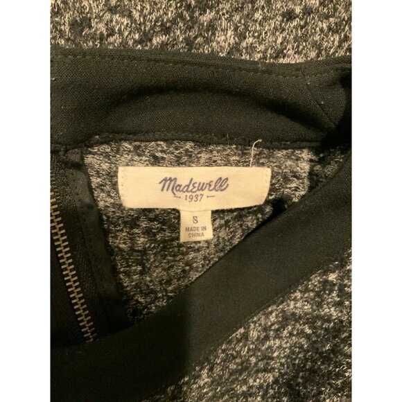 Madewell Gray Boiled Wool Blend Sweater w/ Zip Back, Size Small - Picture 5 of 5